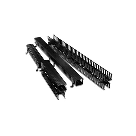 Leviton Cable Management, 80" Vertical Front & Rear Duct, Black 4980L-VFR